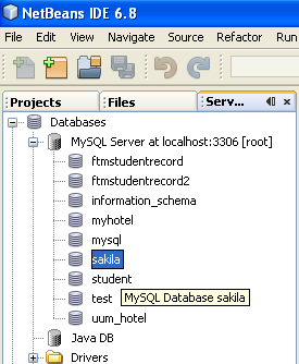 sakila sample database plugin for netbeans
